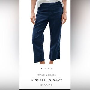 Frank & Eileen Kinsale Navy Pants. Size 10. Worn once. EUC